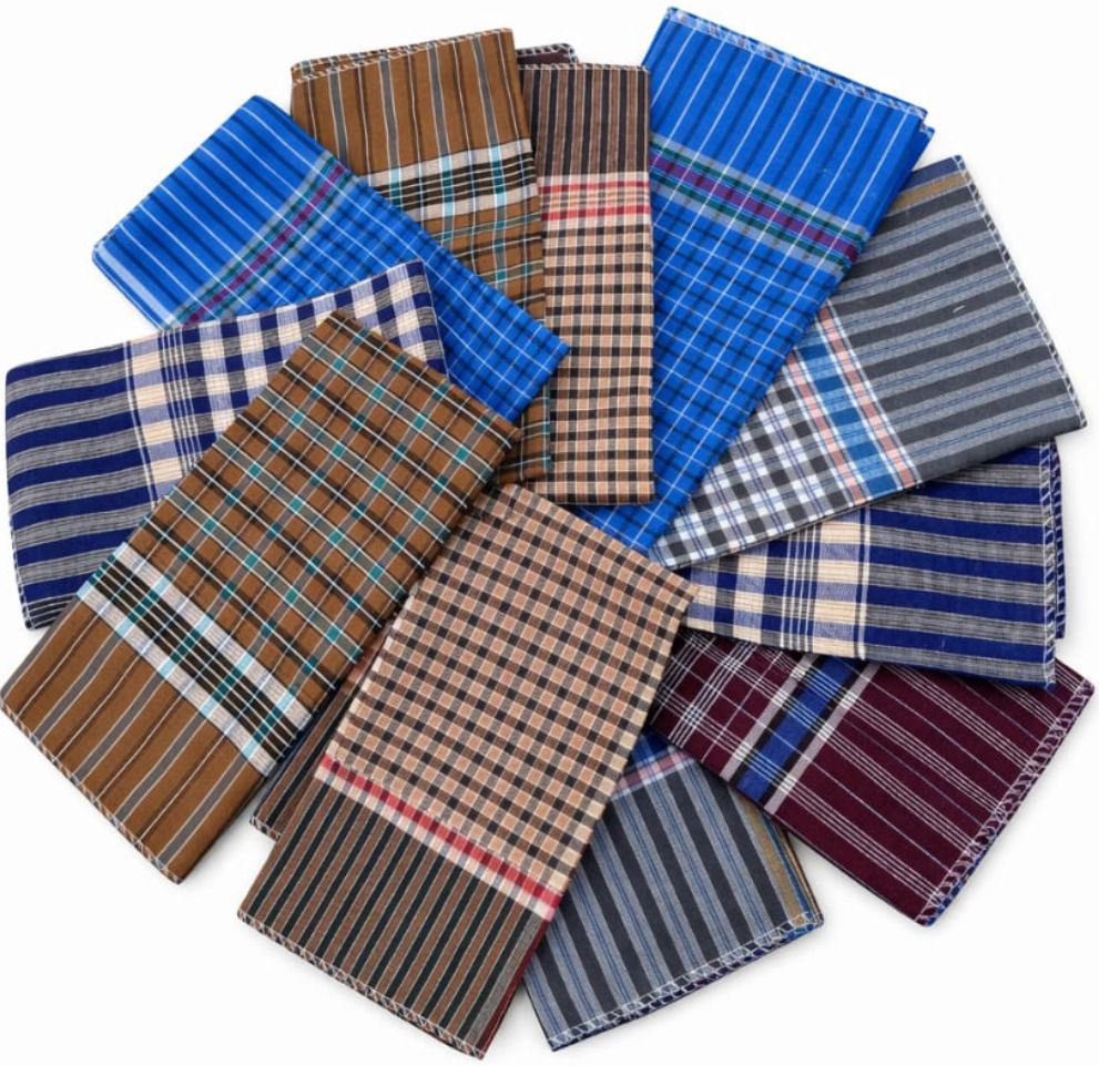 Muki Cotton Handkerchief 18x18 Inches Multicolour Checked Rumal Hanky for Men Women ["Multicolor"] Handkerchief-picture-43