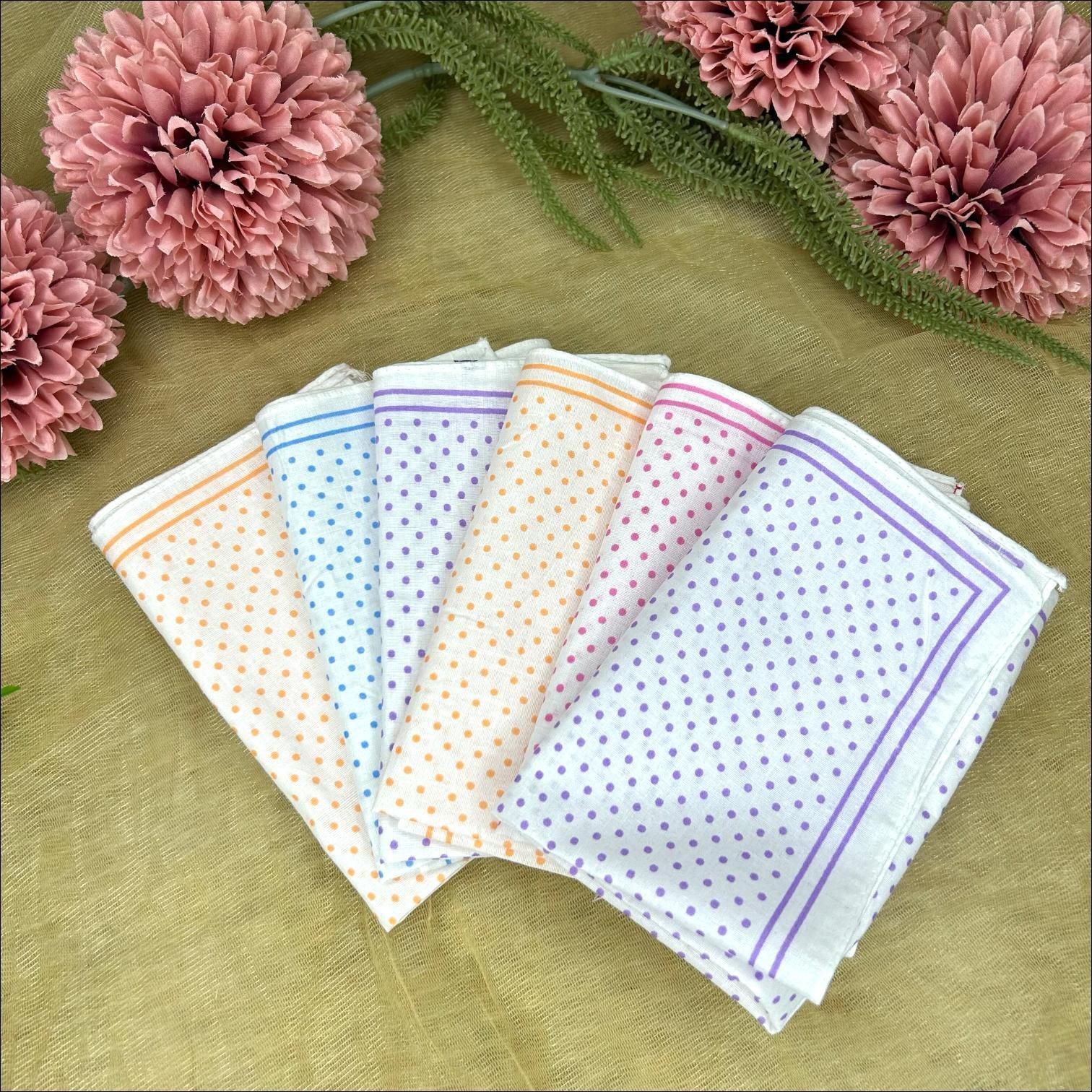 Gold Coin Stylo Pack of 6 Women's 100% Cotton ["Multicolor"] Handkerchief ["Multicolor"] Handkerchief-picture-28