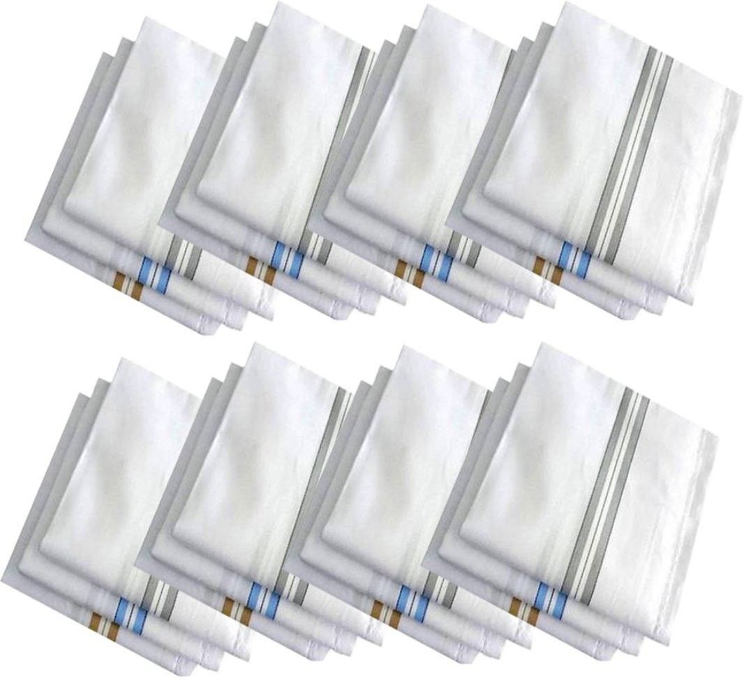 UQCKON HAKCH-White SW Formal Handkerchief Pack Of 24 ["White"] Handkerchief-picture-29