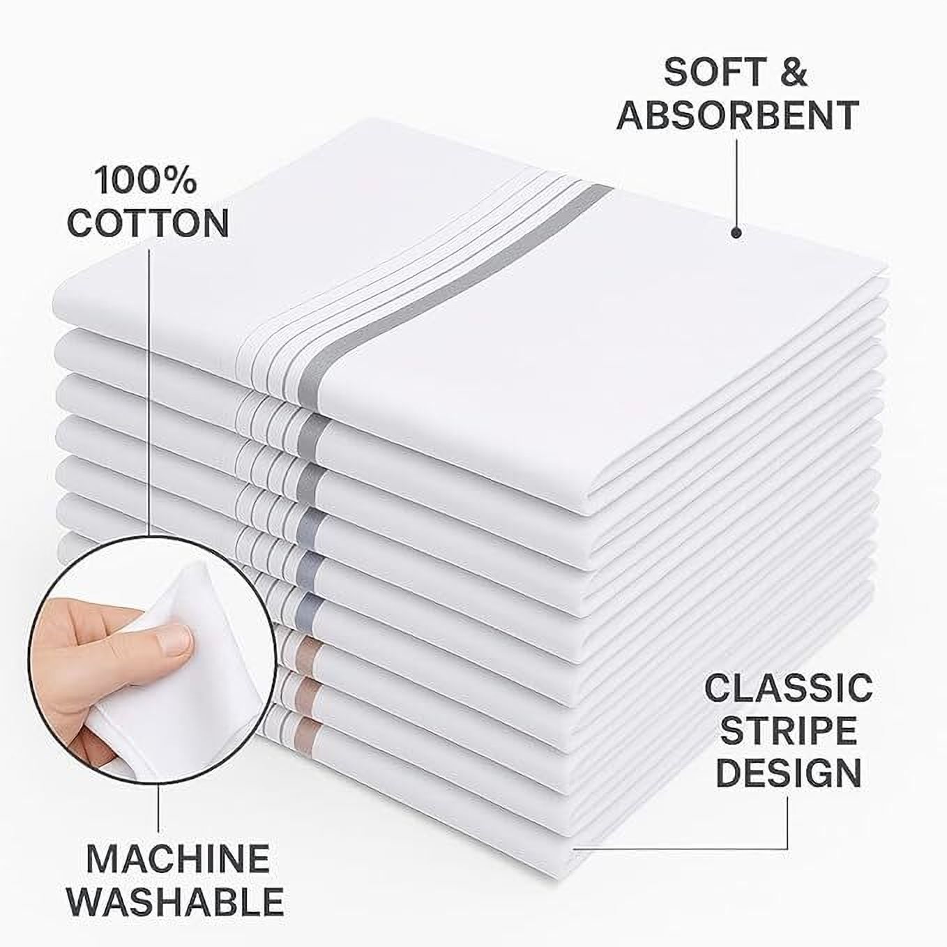 Suprix SHY-White Cotton Handkerchief for men Rumal for men ["Multicolor"] Handkerchief-image-42