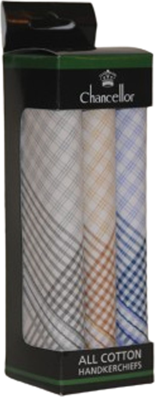 CHANCELLOR CHAN 3 PC CHECKS1 ["White"] Handkerchief-picture-42