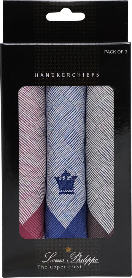 LOUIS PHILIPPE Mens Cotton Dark ["Multicolor"] Handkerchief-picture-37