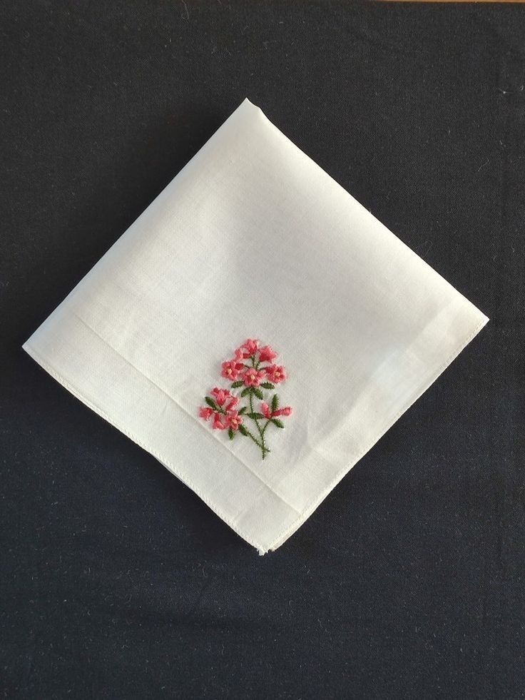Shree adodhya Aesthetic & heritage style vintage style monogram linen handkerchief ["White"] Handkerchief-image-30