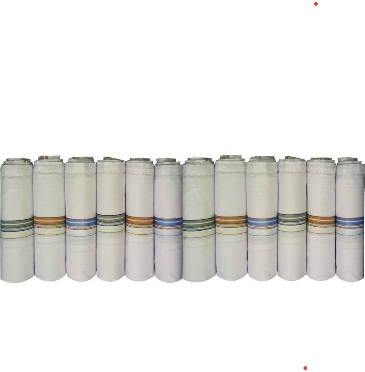 CoreSoft White Men's Cotton 45x45Cm Pack of 12 ["White"] Handkerchief-image-22