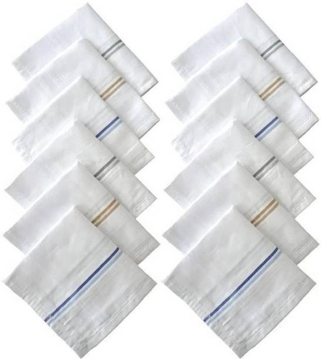 Blackjurab Men's 100% Cotton Handkerchiefs | Premium Pocket Hankies Pack of 12 ["Multicolor"] Handkerchief-image-20