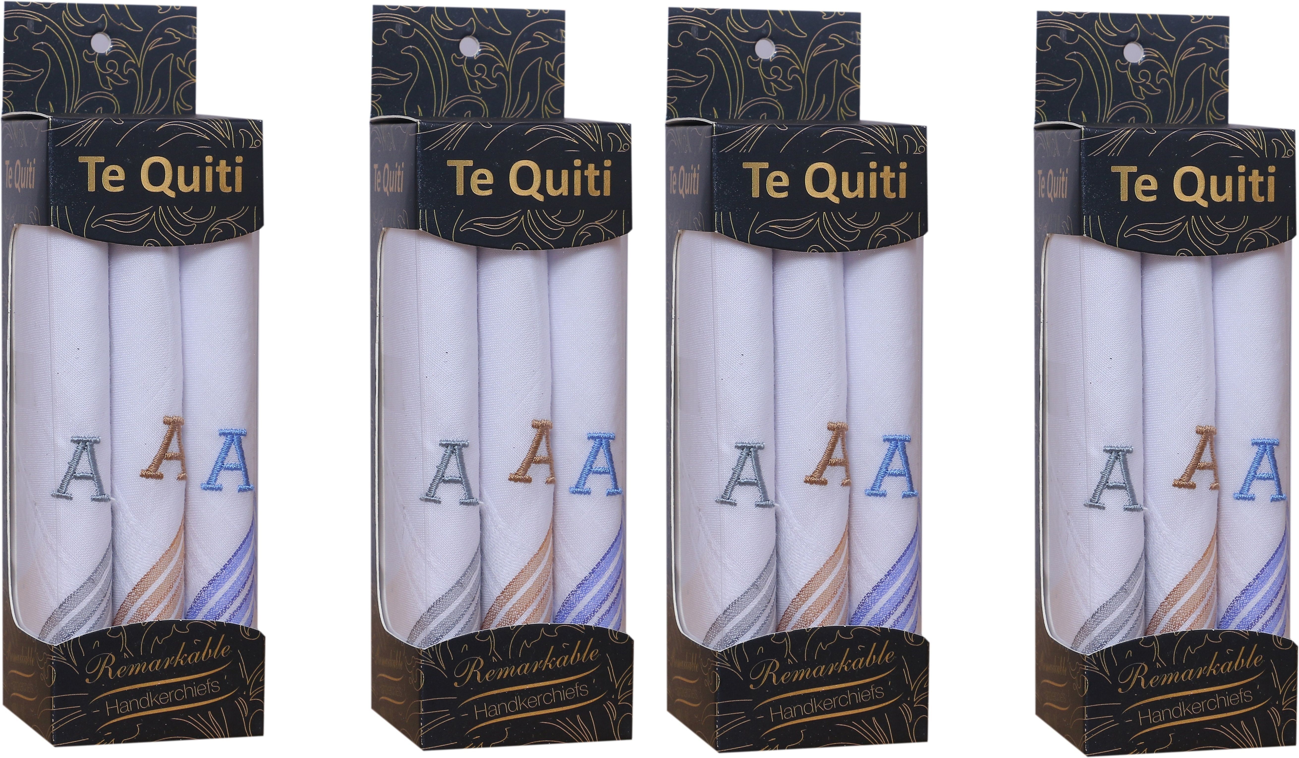 DIVYSIMAR DIVYSIMARhandkerchief for men boys with monogram A pack of 12 ["White","Multicolor"] Handkerchief-picture-29