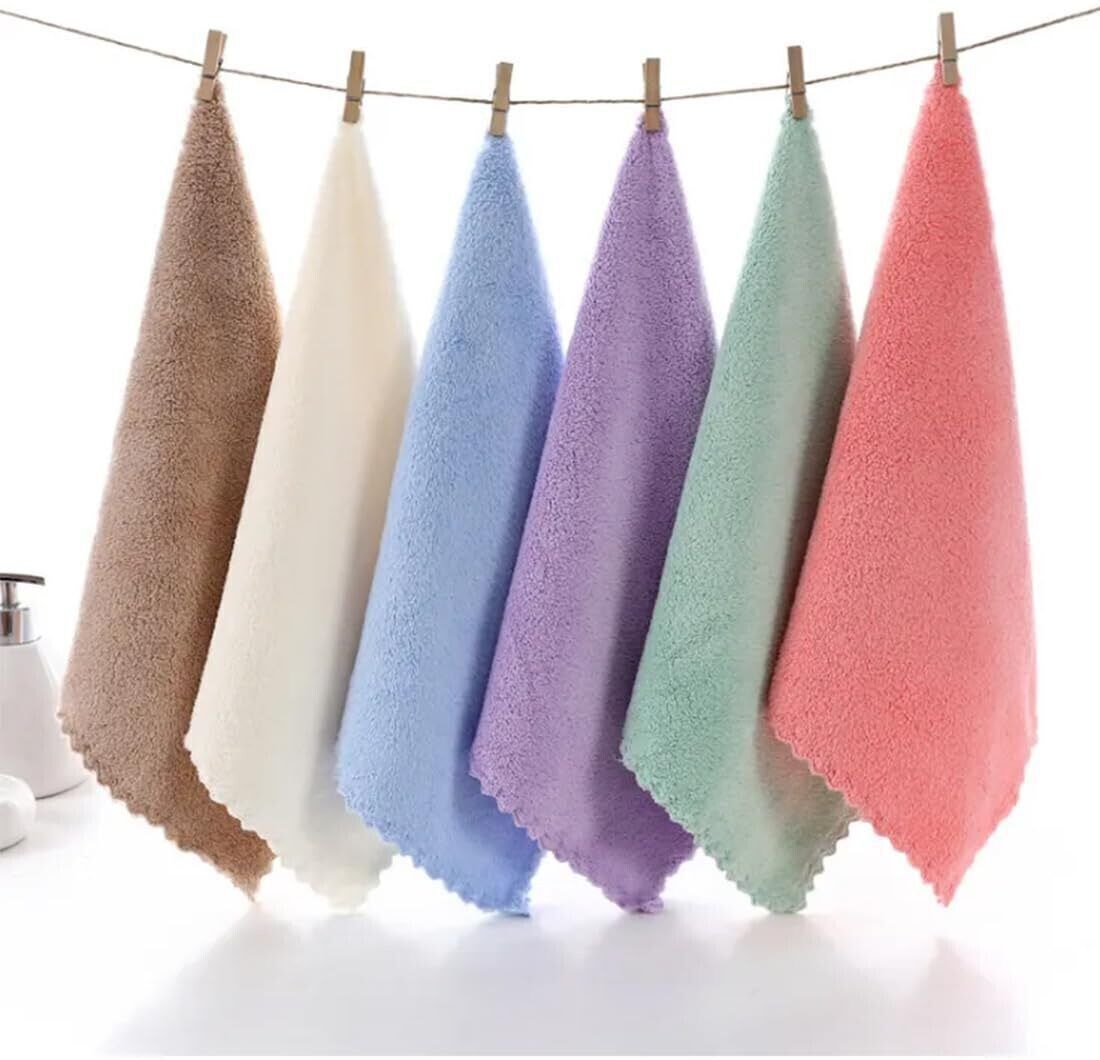 DIVYSIMAR Handkerchiefs Soft Microfiber Face Towels Baby Wash Cloth Fingertip Cloth Colors ["Pastel Colors"] Handkerchief-picture-11