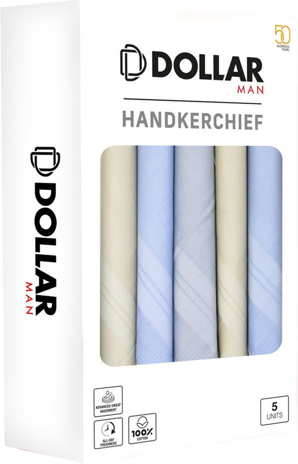 Dollar Cotton Handkerchiefs Hanky for Men ["Blue","Beige","Grey"] Handkerchief-picture-11