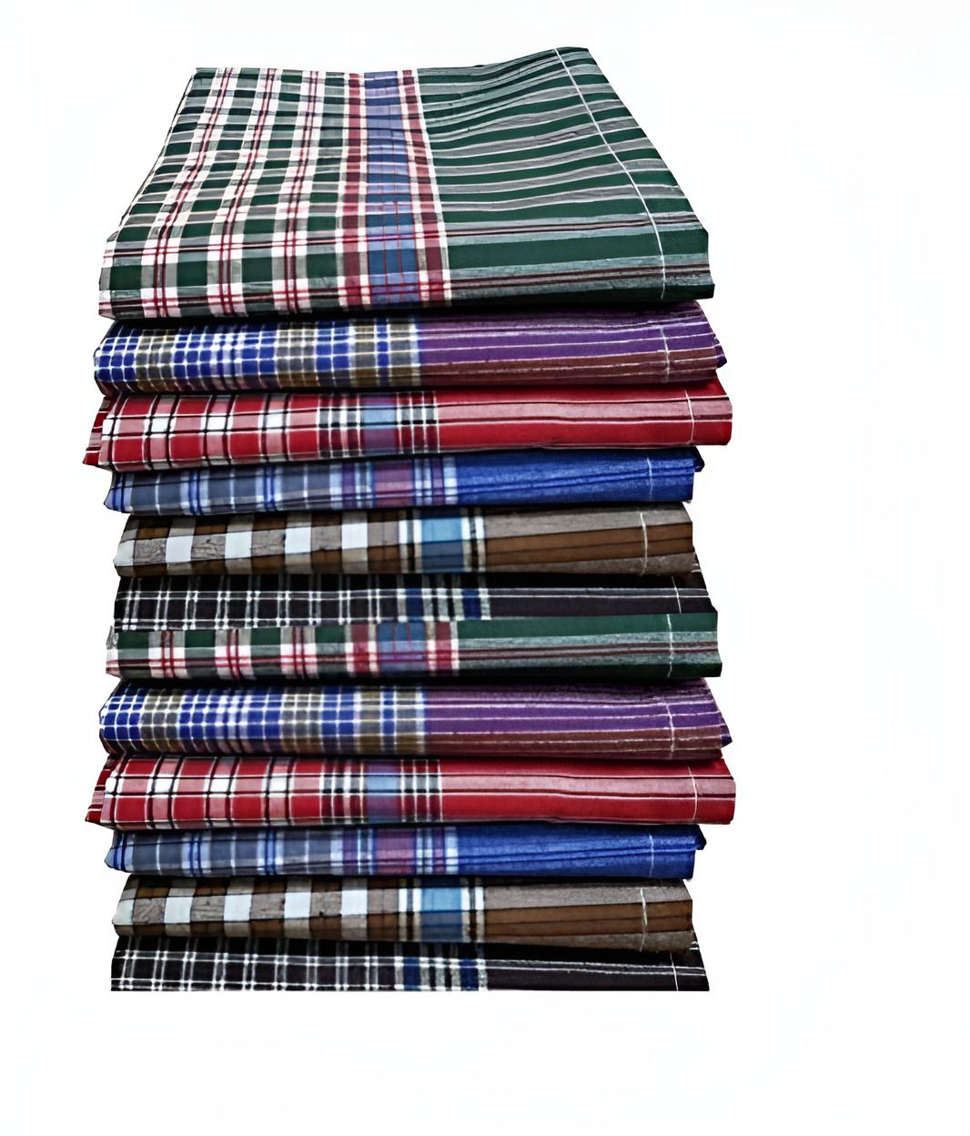 SHANK 100% Cotton Premium Collection Dark Hanky For Men Striped 22x22 King Size ["Multicolor","Dark"] Handkerchief-picture-43