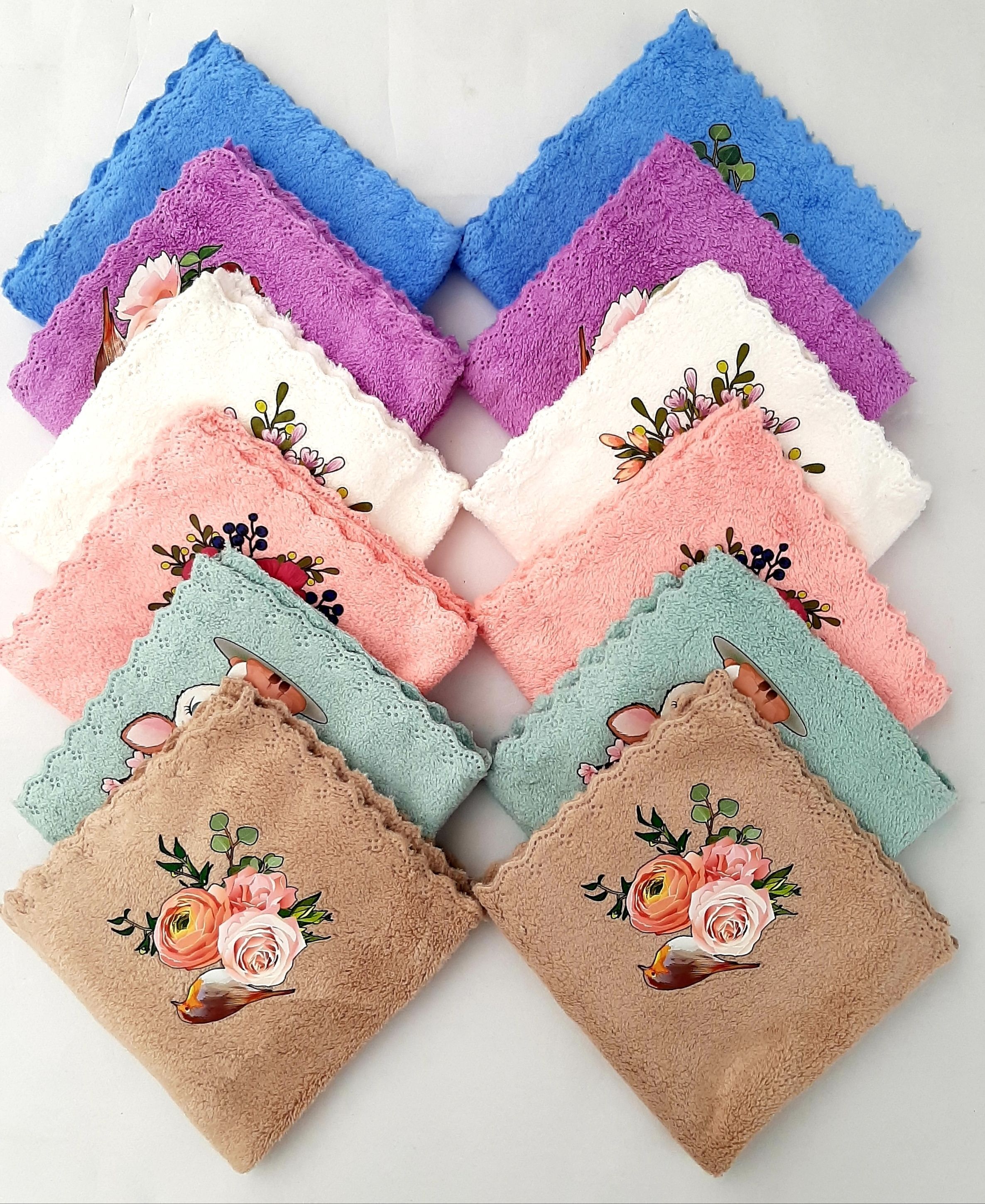 DIVYSIMAR Baby Shower Gift: Microfiber Face Towel for kids, Women, and Girls: ["Multicolor"] Handkerchief-picture-26