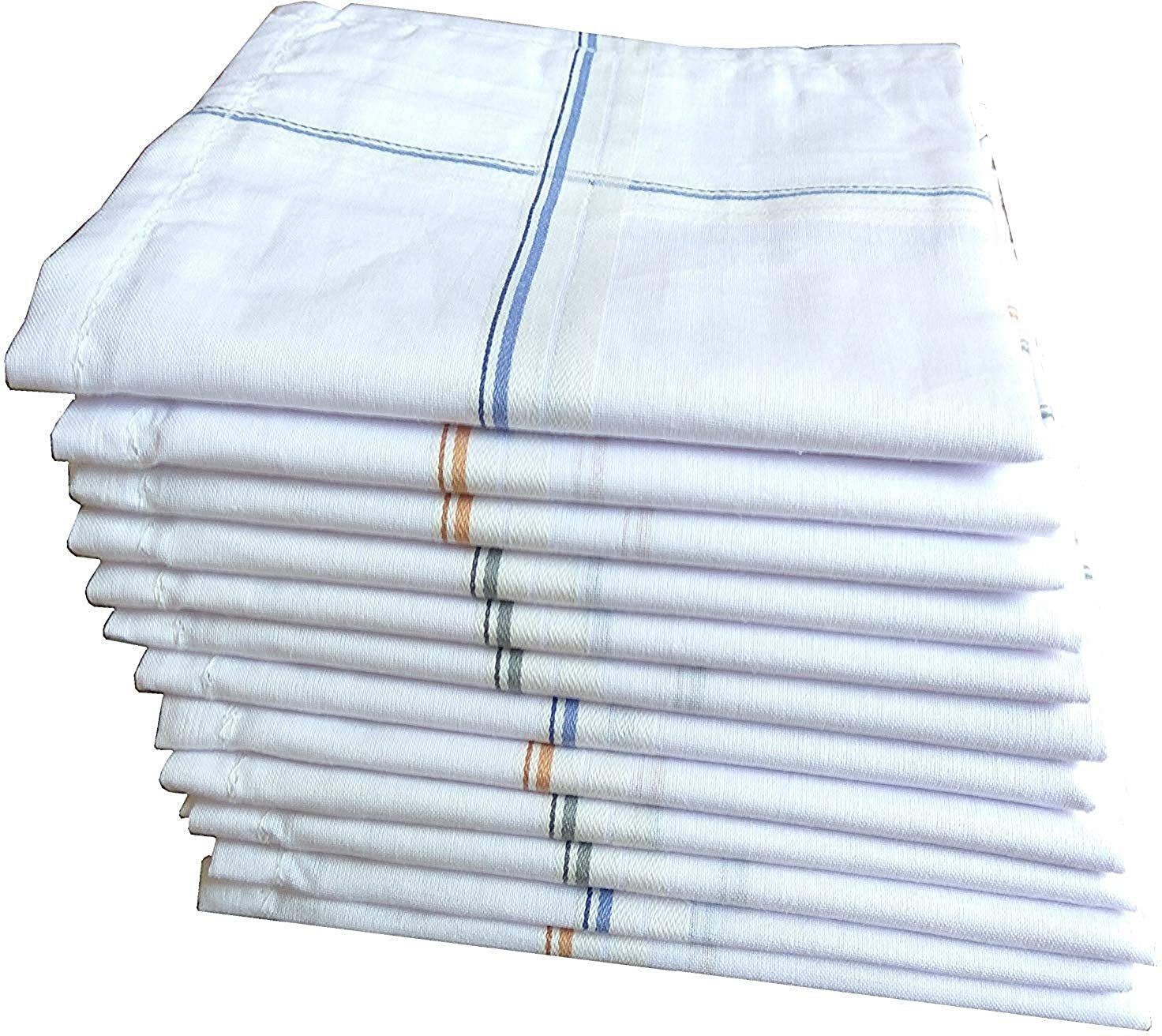 UQCKON HAKCH-Premium Quality Men's Women's Pure Cotton Hanky ["White"] Handkerchief-picture-33