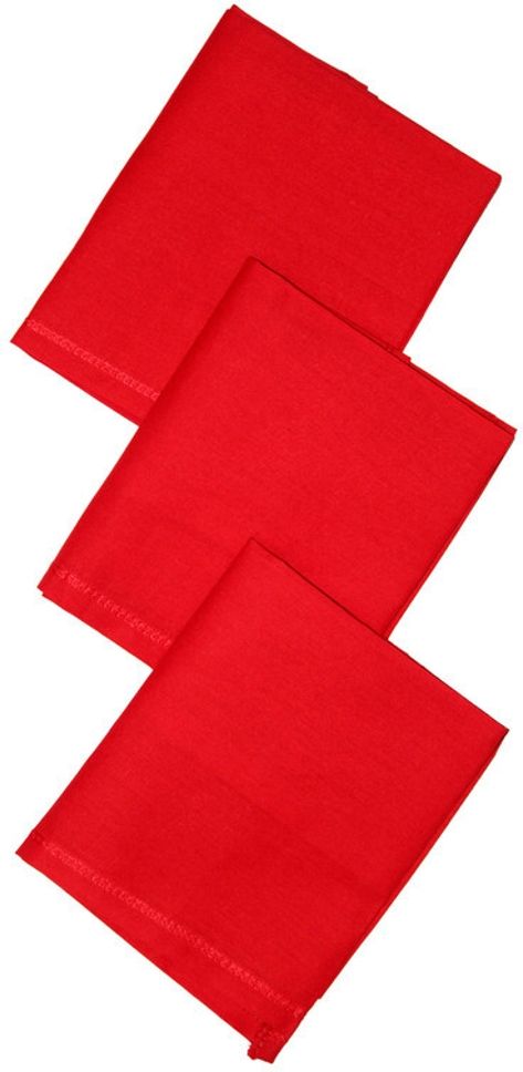 KETKAR Cotton Solid Handkerchief for Men and Boys Hanky Rumal Handkerchiefs 3 Pack Red ["Red"] Handkerchief-picture-19
