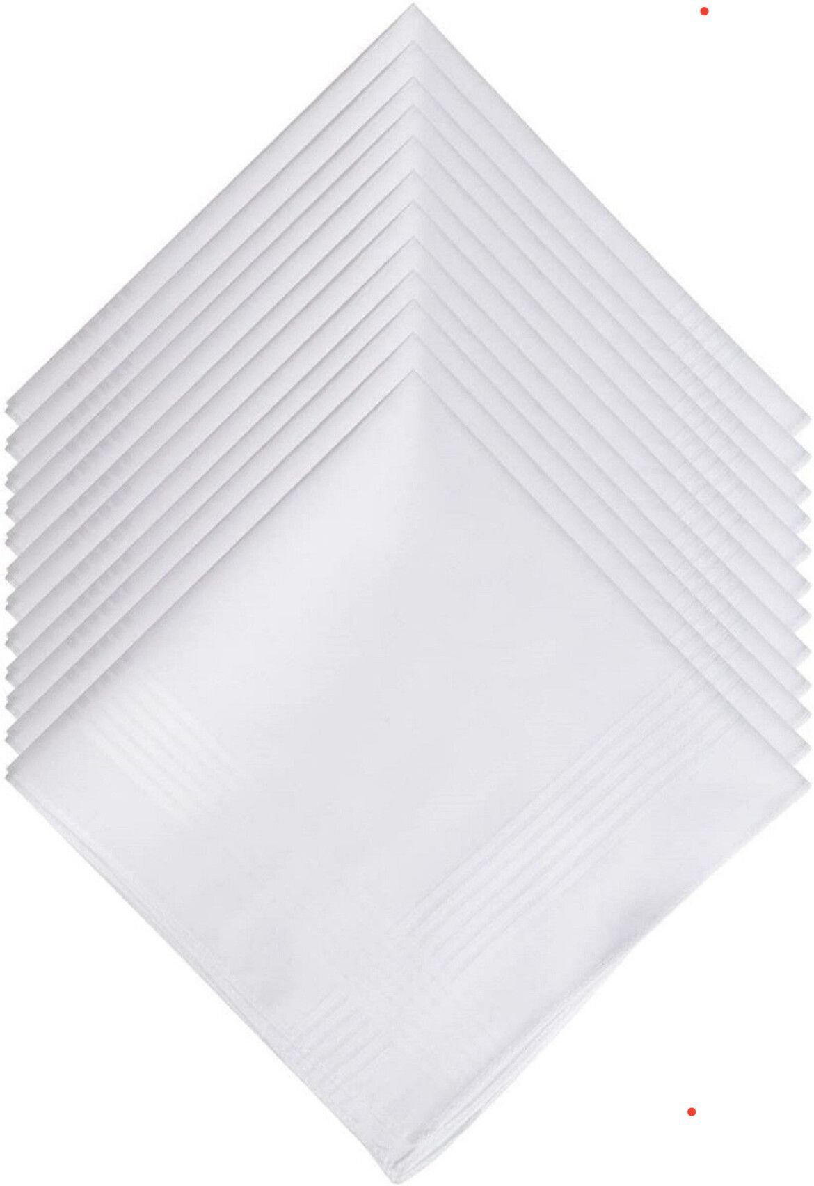 CoreSoft Handkerchief, White Cotton, Thick and Soft with Self Satin Stripe, High Quality ["White"] Handkerchief-image-41
