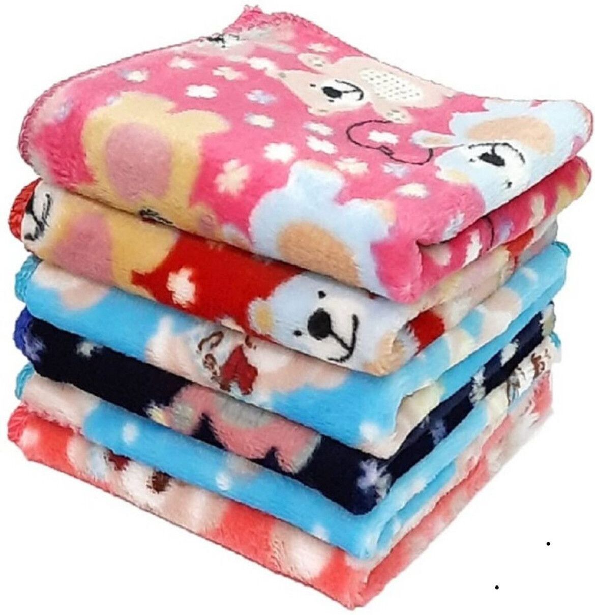 CoreSoft Teddy Bear Printed Face Towels for girls Women's, Kids ["Multicolor"] Handkerchief-image-31