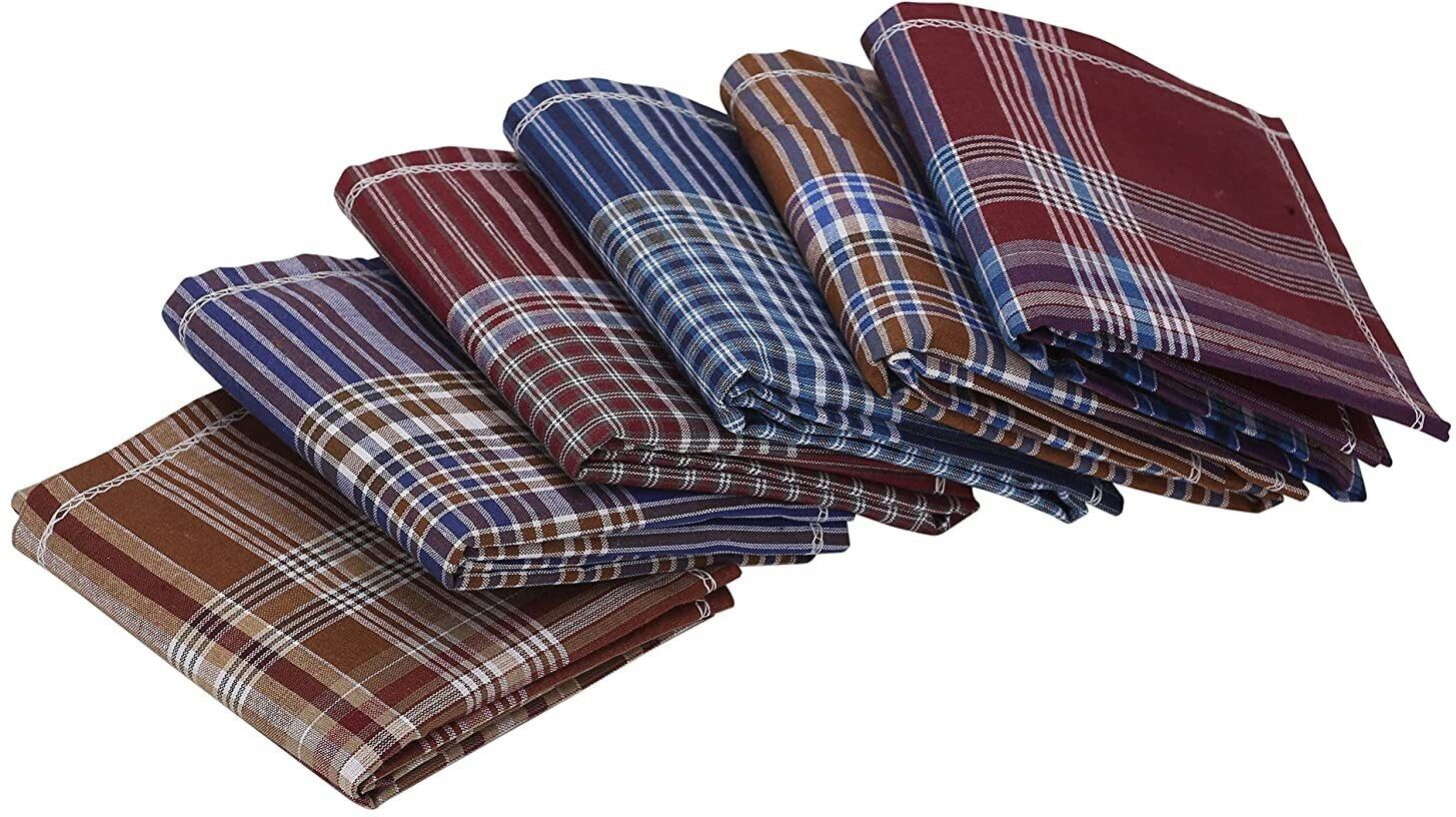 AKsells 100% Cotton Premium Collection Handkerchiefs For Men ["Multicolor"] Handkerchief-picture-20