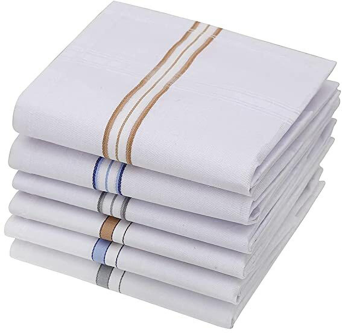 DIVYSIMAR Men's Best Quality Cotton ["White Color Line"] Handkerchief-picture-17