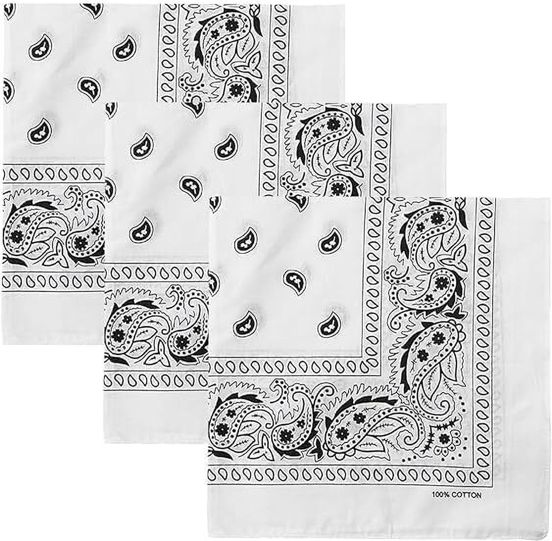 Bodytech Paisley Bandana Handkerchief For Hair Head Bike For Men & Women ["White"] Handkerchief-picture-23