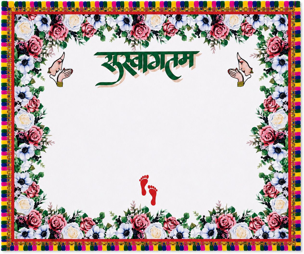 SHOPZEN Premium Cotton Kanku Pagla Rumal for Griha Pravesh & Bridal Entry ["Multicolor"] Handkerchief-picture-17