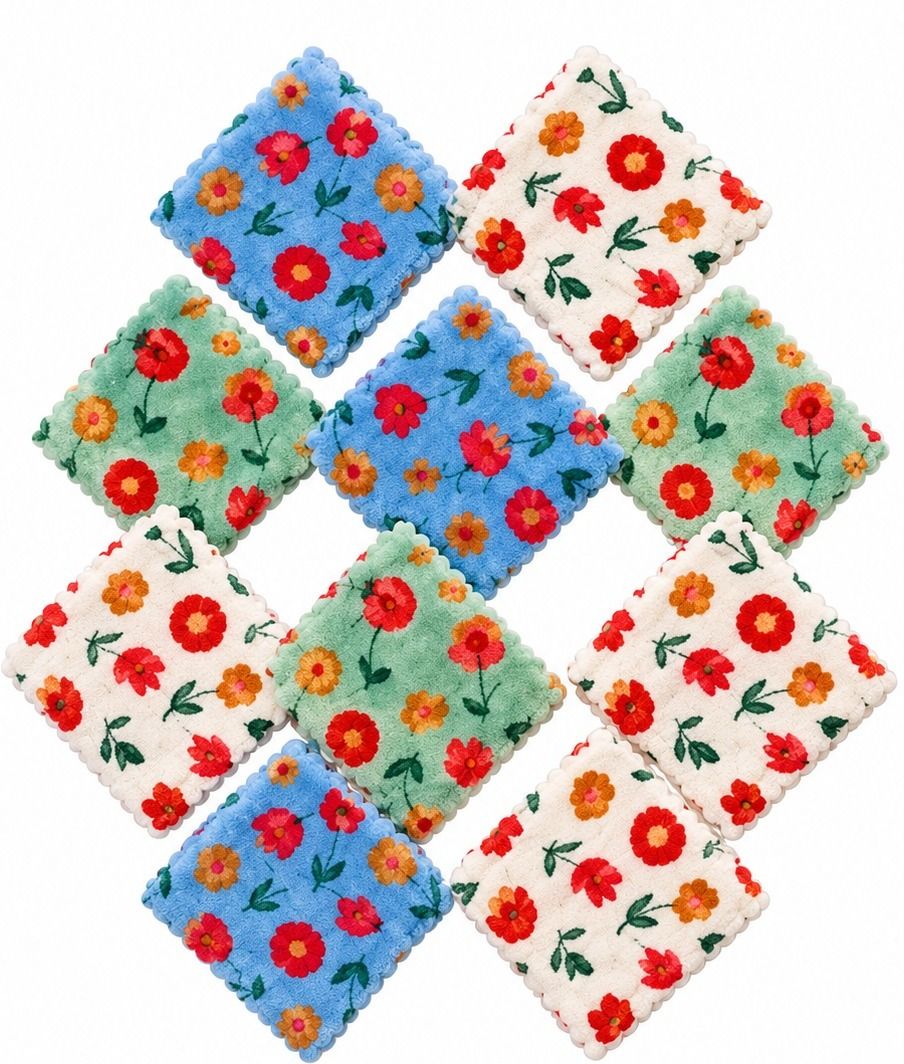 BCD Soft Cotton Printed Handkerchief for Women & Girls Assorted Pocket Square Set 2 ["Multicolor"] Handkerchief-image-26