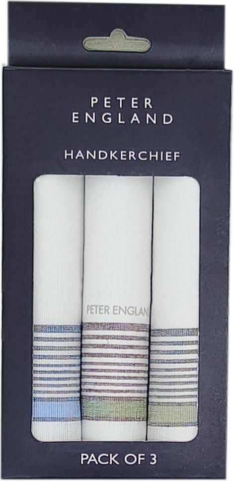 PETER ENGLAND Men's Cotton Color Border ["White, Blue, Green & Beige"] Handkerchief-picture-13