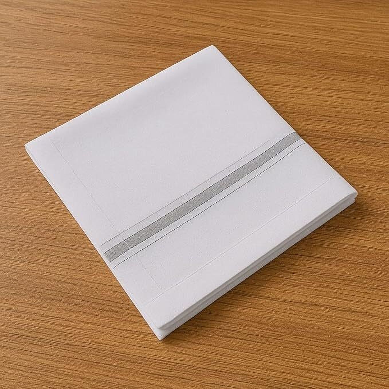 Suprix SHY-Cotton Hanky for Men's Soft ,light weight and highly absorbent ["White"] Handkerchief-picture-42