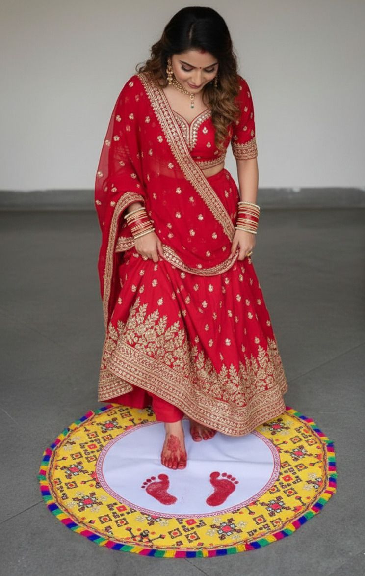 Meraki Kanku Pagla For Welcoming Wedding Couples ["Multicolor"] Handkerchief-image-22