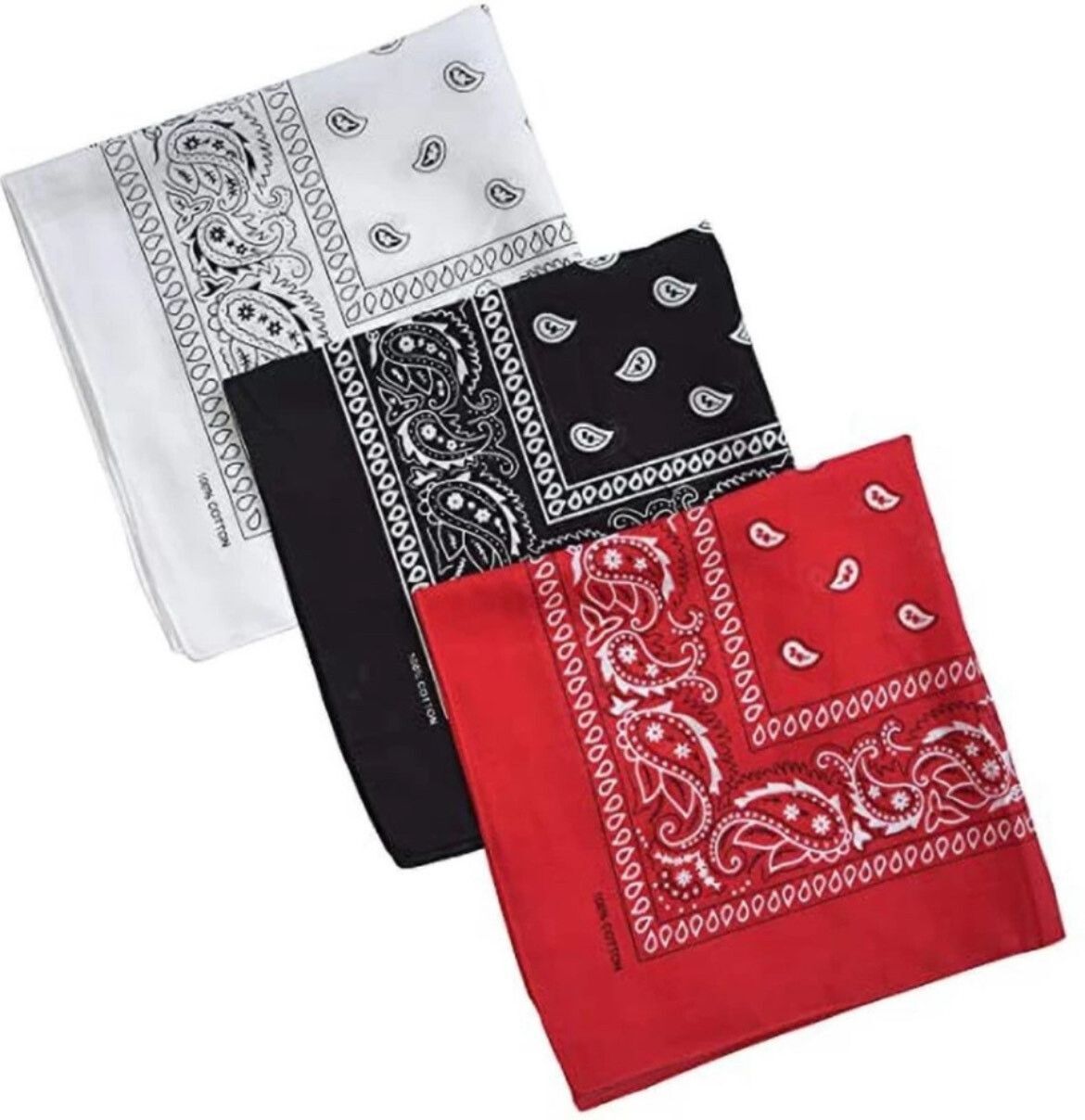 CoreSoft New Trendy Bandana, Red,Black,White bandana ,Unisex Handkercheif bandana ["White","Black","Red"] Handkerchief-picture-35