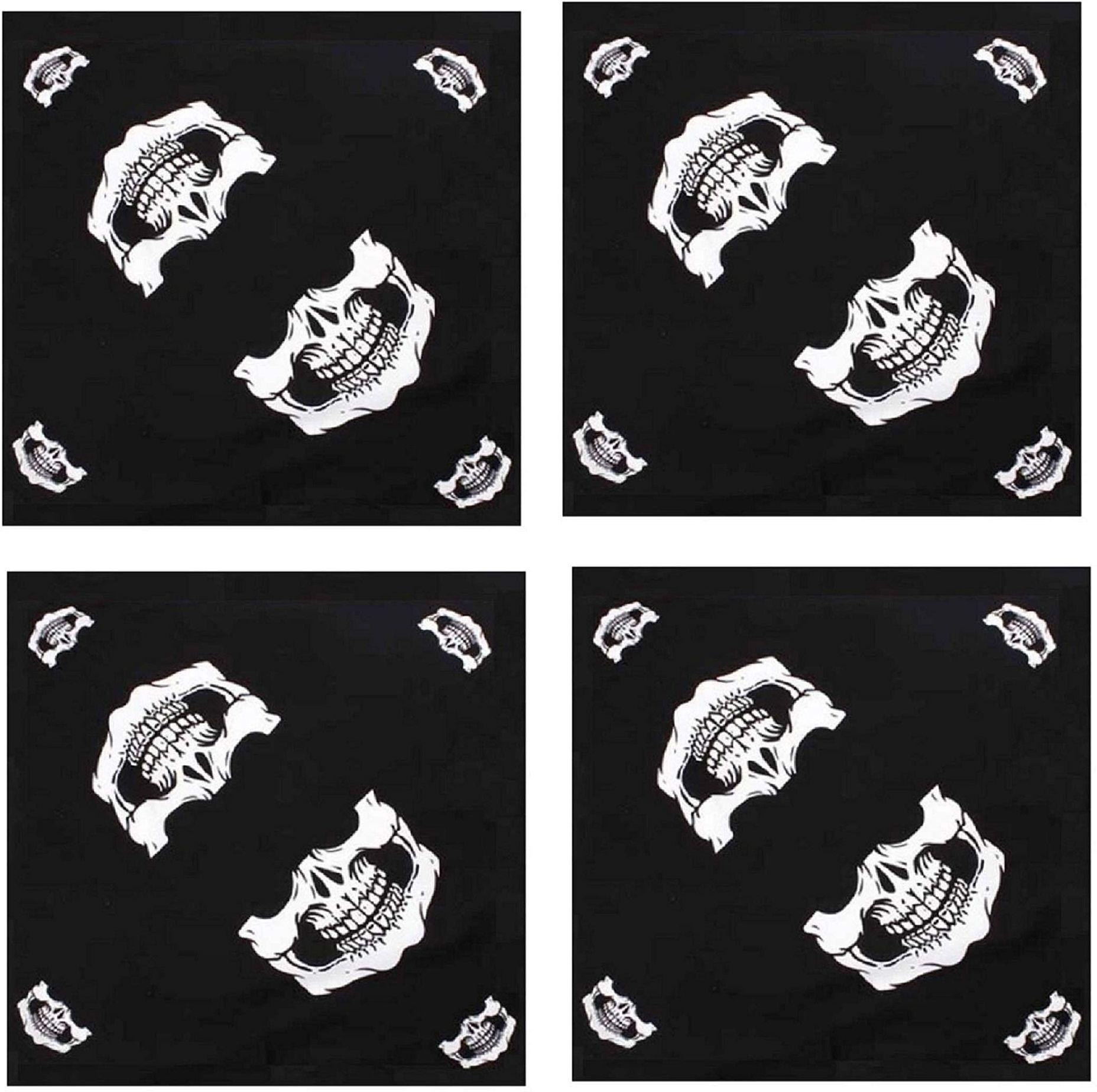 Bodytech SKULL Fancy Stylish Printed Hanker Chief (Bandana) For Men, Women, Boys & Girls ["Black"] Handkerchief-picture-26