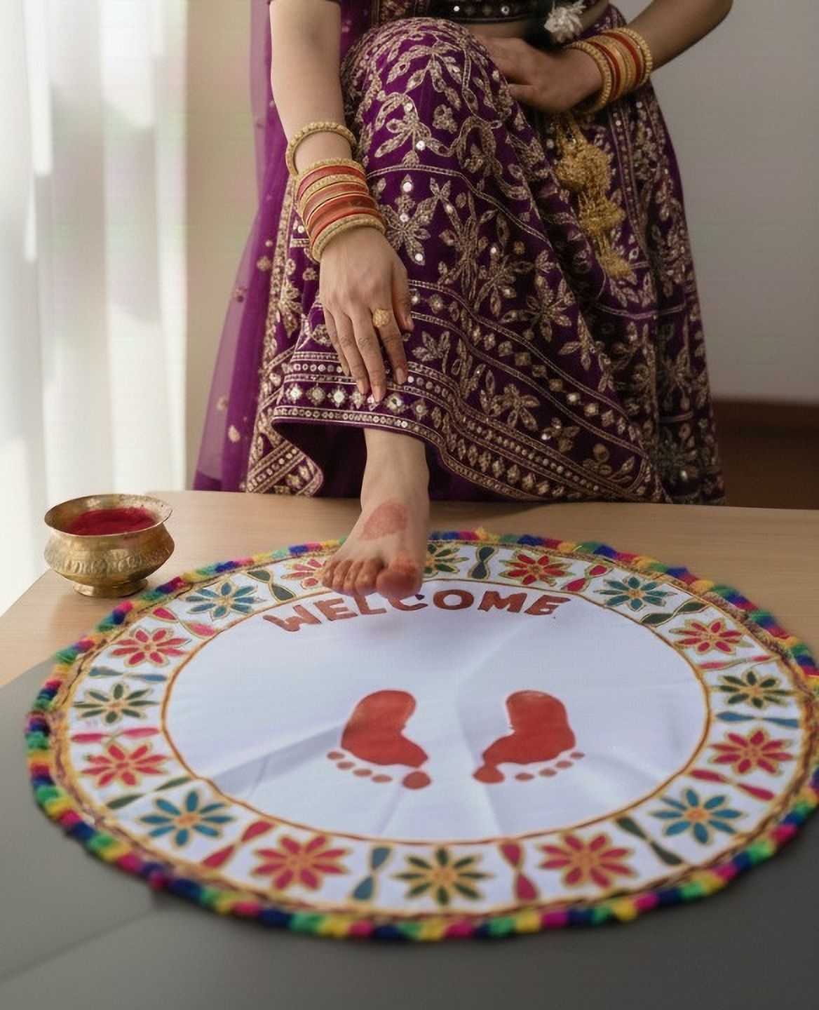 Meraki Kanku Pagla For Welcoming Wedding Couples ["Multicolor"] Handkerchief-image-27