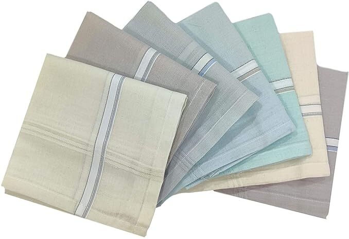KARTASYA Large Size Premium Cotton Handkerchief for Men, 100% Cotton ["LIGHT COLORS","Multicolor"] Handkerchief