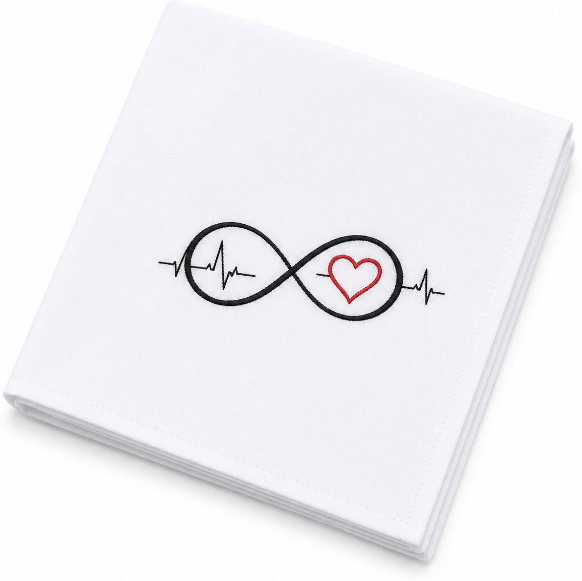 RajniWeb Infinity Heart Embroidered Handkerchief ["White"] Handkerchief-picture-26