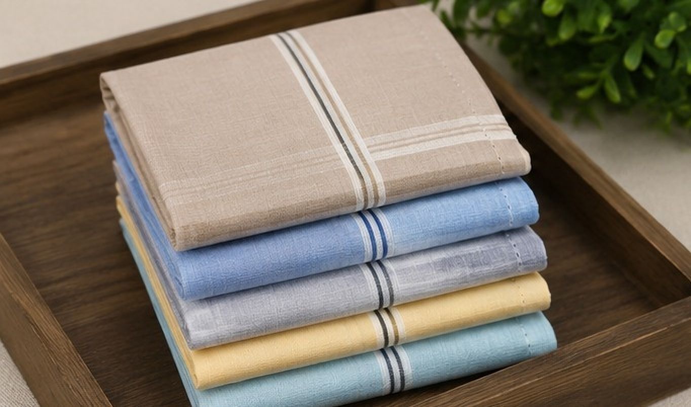 Tiny Luxe Men’s Cotton Handkerchiefs | Colored Stripes | Pack of 3 ["Multicolor"] Handkerchief-picture-36