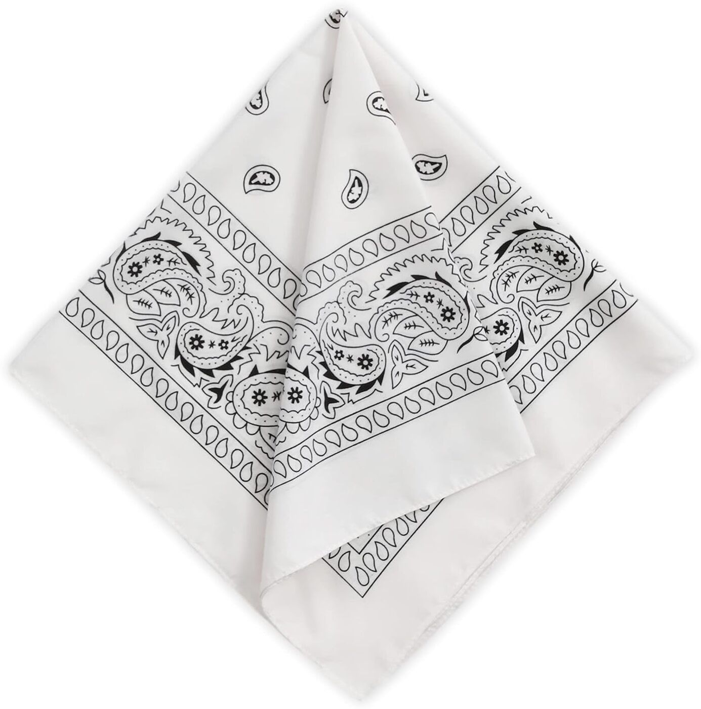Bodytech Fancy & Stylish Printed HankerChief (Bandana) For Men, Women, Boys & Girls WHITE ["White"] Handkerchief-image-10