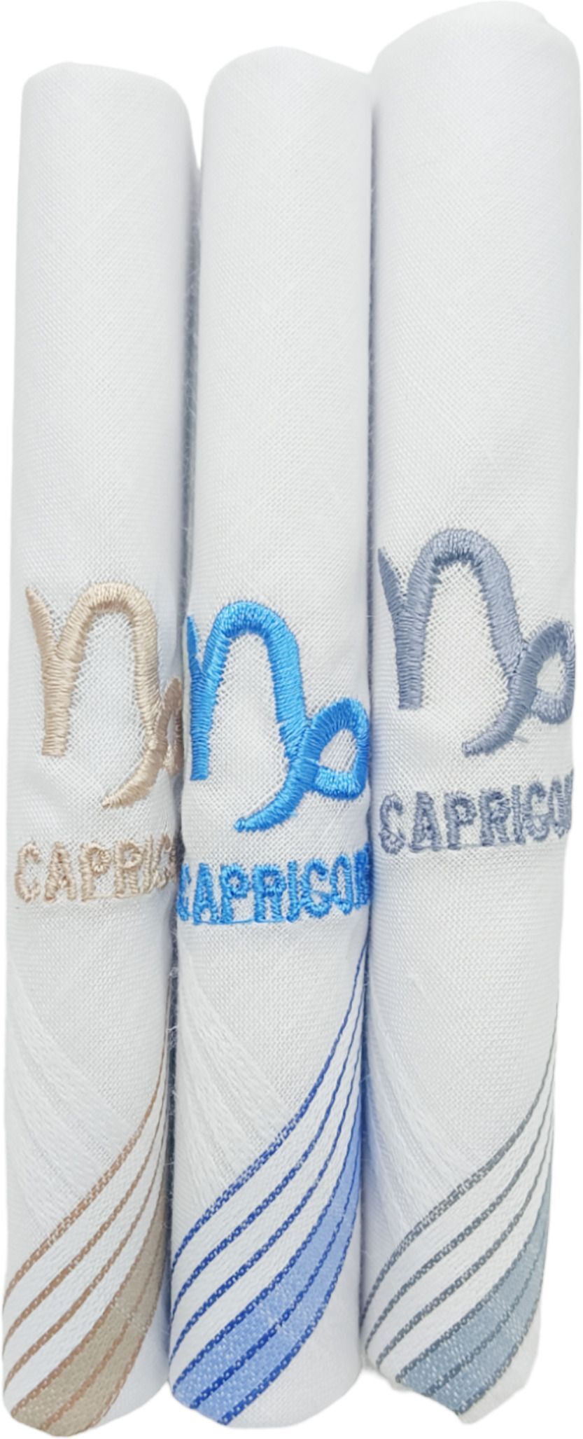 DIVYSIMAR DIVYSIMARzodiac sign Capricorn silk handkerchief for men size 45x45cm ["White","Multicolor"] Handkerchief-image-23