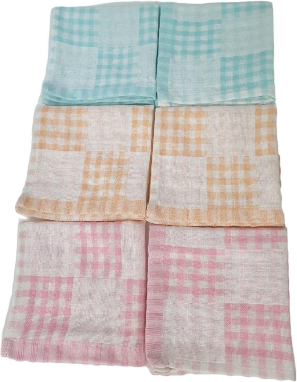 ANVIK Cotton Check Face Towel for Women Hanky for Kids Boys Girls ["Multicolor"] Handkerchief-image-4