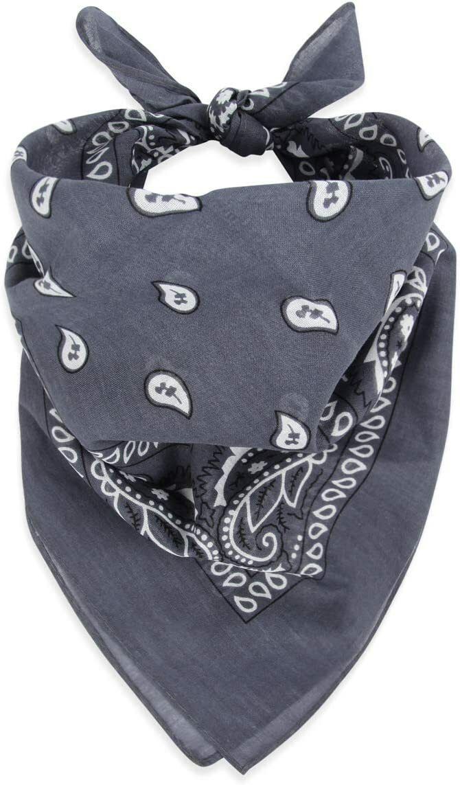 CHACKO Grey- Unisex Bandana For All Ages ["Grey"] Handkerchief-image-22