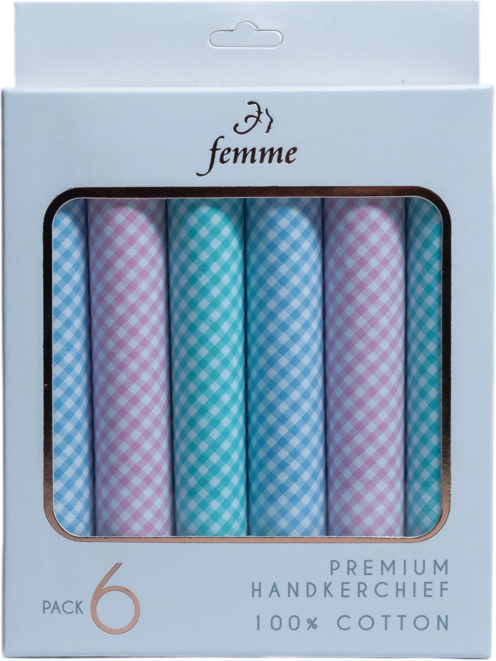 Femme ESSENTIAL CHECKS-LADIES COTTON HANDKERCHIEVES ["CHECK PRINTS"] Handkerchief-image-12