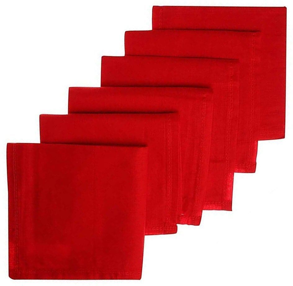 UQCKON HAKCH-Premium Cotton Handkerchief for Men - Red ["Red"] Handkerchief-picture-24