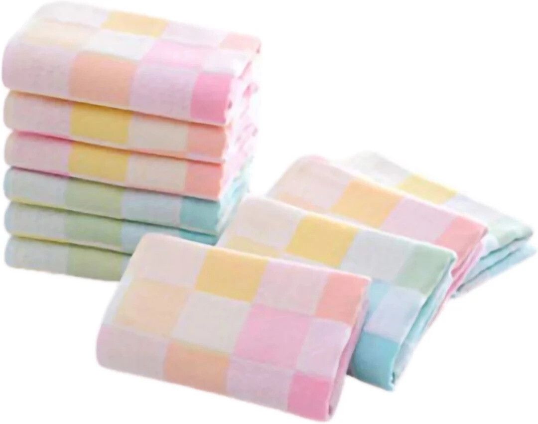 ANVIK Women Ladies Check Cotton Hanky, Face Towel for Kids Boys Girls for School ["Multicolor"] Handkerchief-image-25