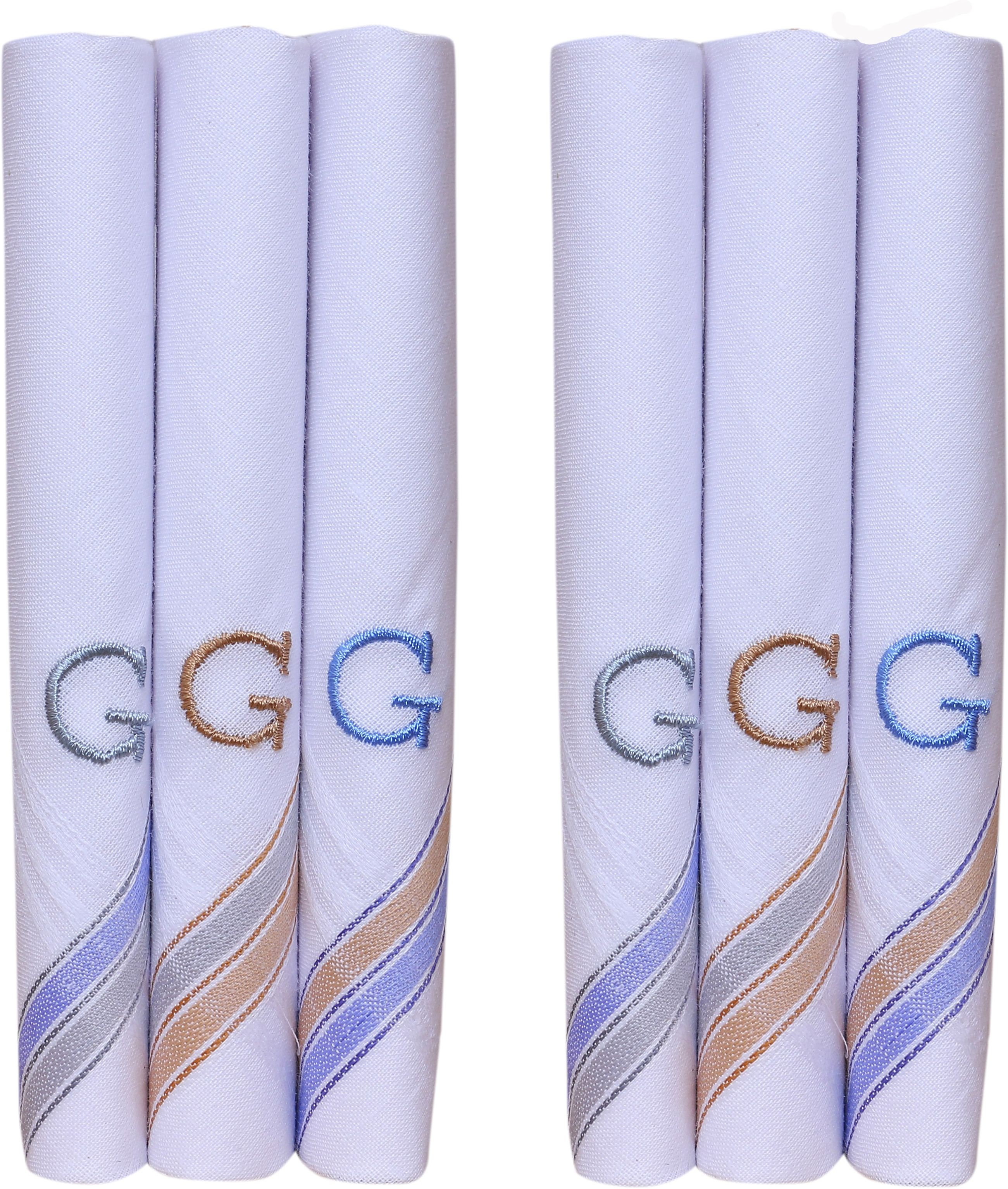 zilleria handkerchief for men and boys with monogram G - 06 ["White","Multicolor"] Handkerchief-picture-20