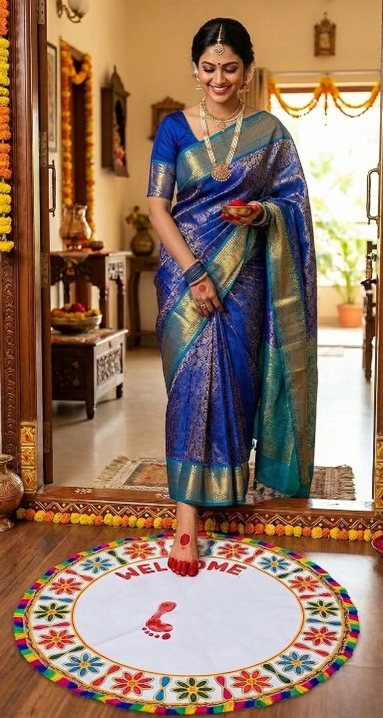 Meraki Kanku Pagla For Welcoming Wedding Couples ["Multicolor"] Handkerchief-image-18