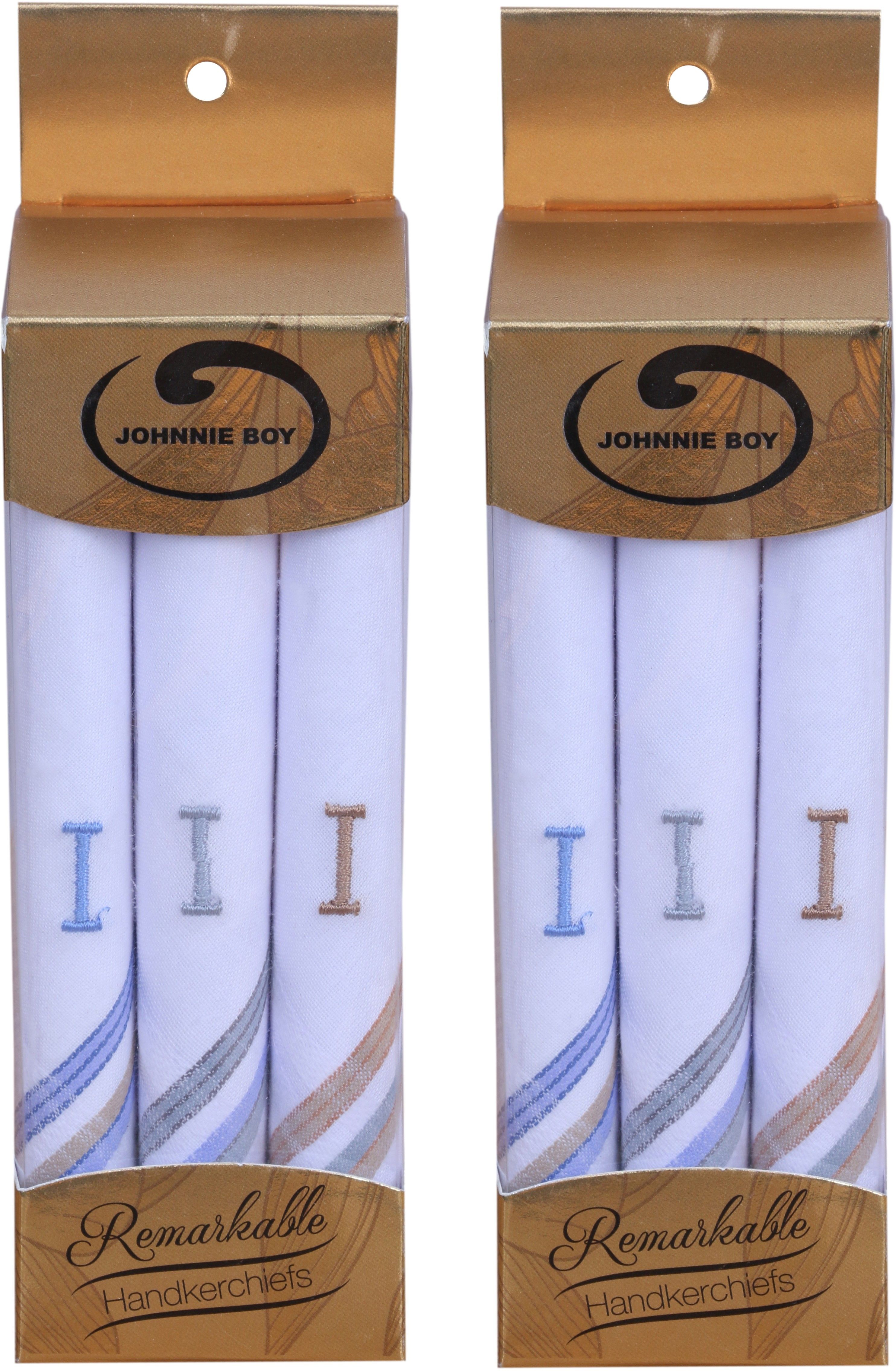 Johnnie Boy handkerchief set for men cotton hanky for men embroidery with initials "I" ["White"] Handkerchief-picture-12