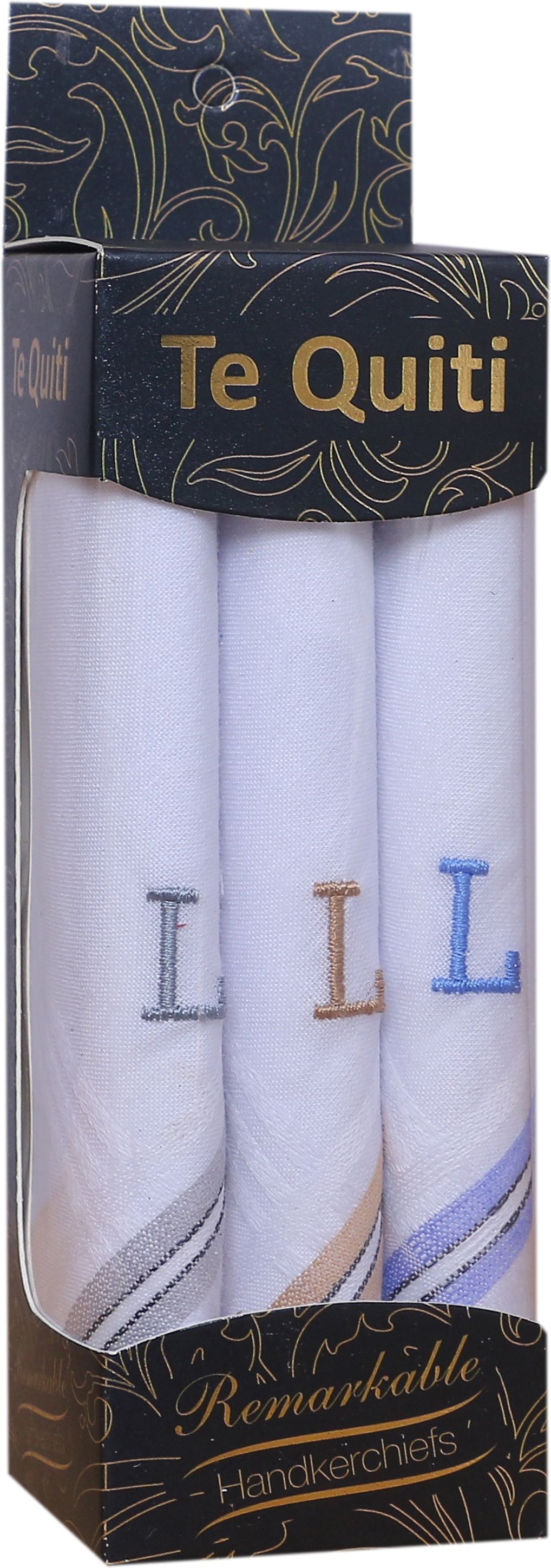 DIVYSIMAR DIVYSIMARhandkerchief for men boys with monogram L pack of 3 ["White","Multicolor"] Handkerchief-picture-40