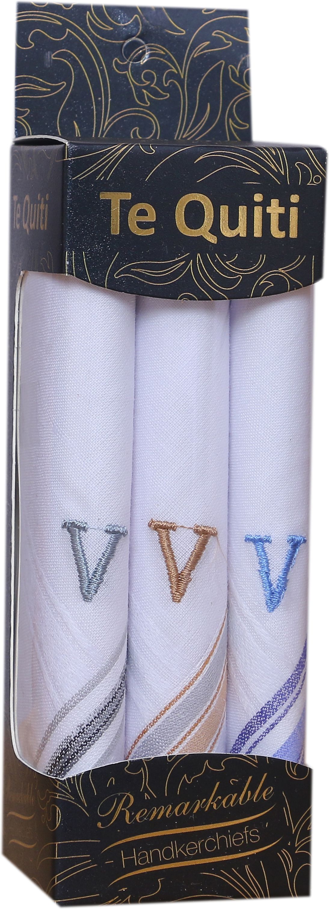 DIVYSIMAR DIVYSIMARhandkerchief for men boys with monogram V pack of 3 ["White","Multicolor"] Handkerchief-picture-16