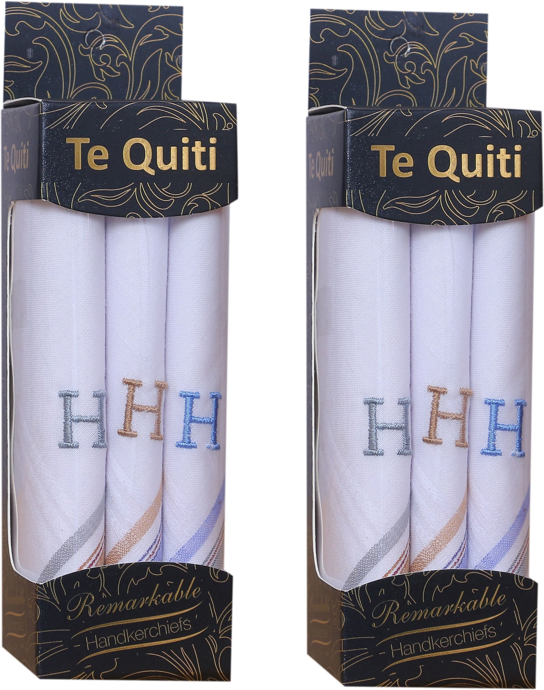 DIVYSIMAR DIVYSIMARhandkerchief for men boys with monogram H pack of 6 ["White","Multicolor"] Handkerchief-picture-13
