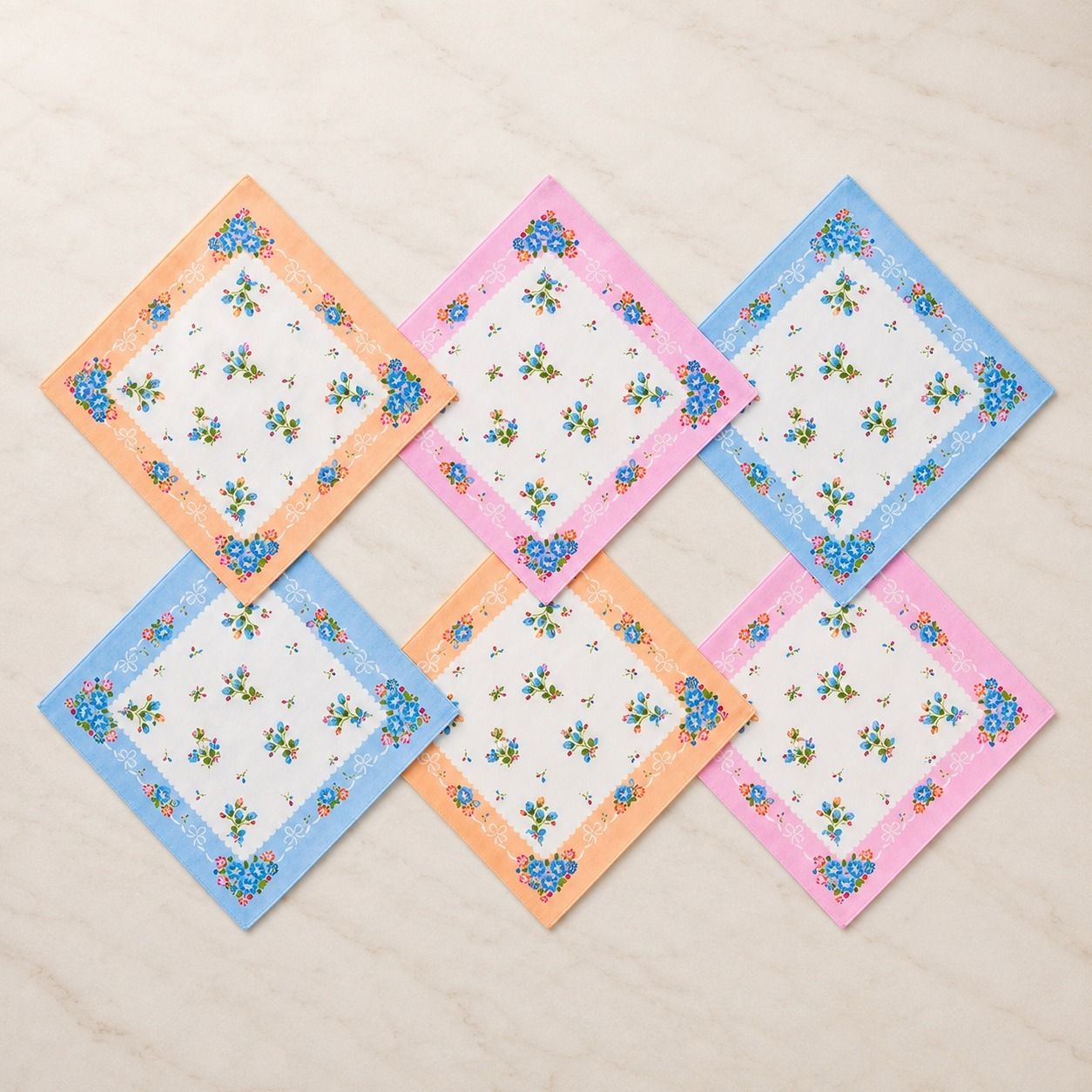 UCAURA Premium Quality Women & Girls Cotton Hanky/Handkerchiefs, Size-32*32 cm ["Multicolor"] Handkerchief-image-1