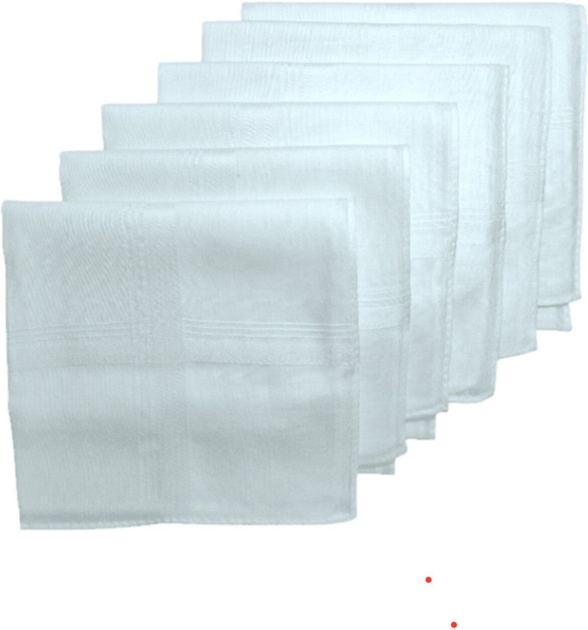 CoreSoft Plain white 6 pc ["White"] Handkerchief-image-27
