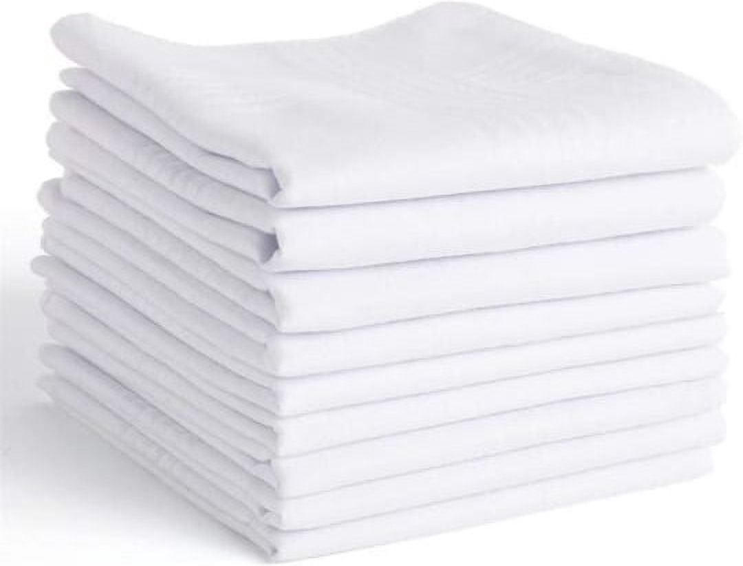 UQCKON HAKCH-premium quality white cotton handkerchief (hanky) pack of 6 ["White"] Handkerchief-image-23