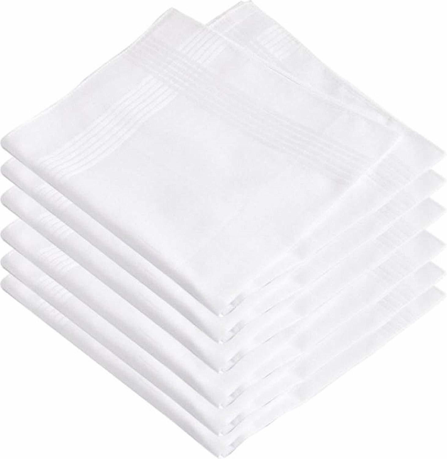 UQCKON HAKCH-Present 100% cotton with full length(XXL) white Handkerchief ["White"] Handkerchief-image-5