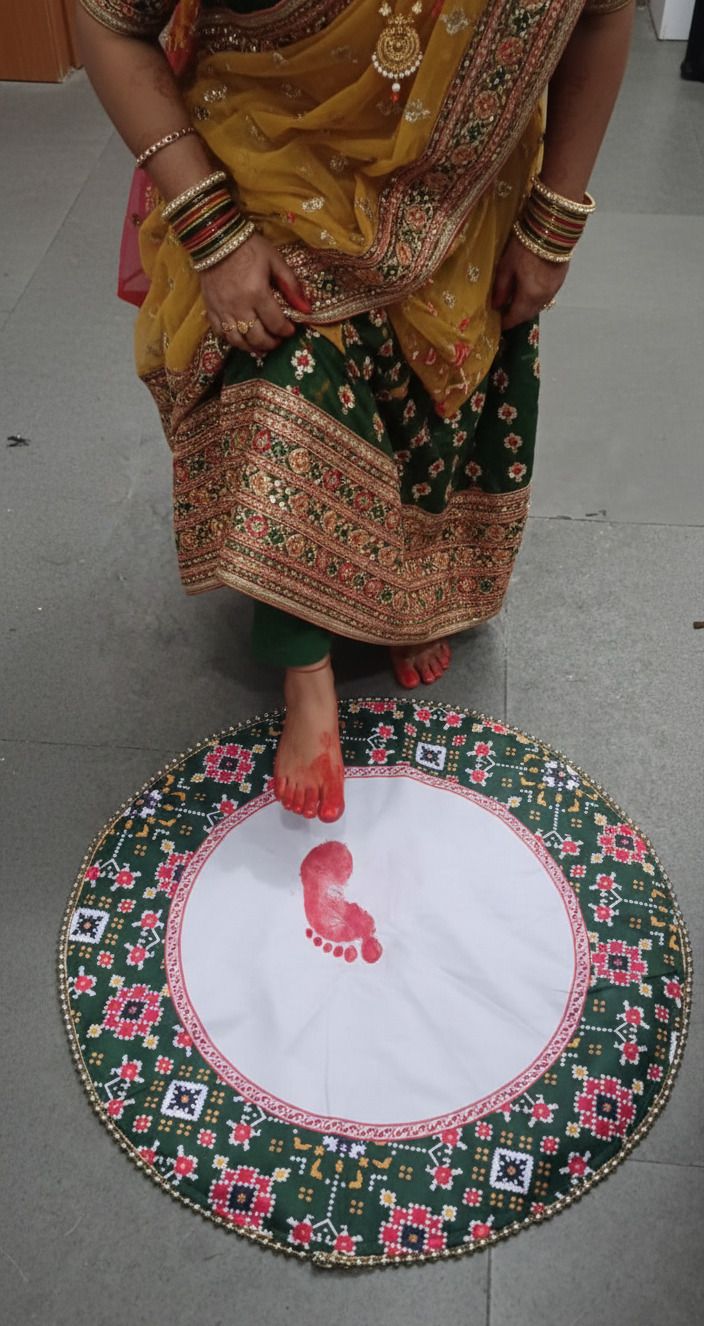 Meraki Grah Pravesh Kanku Pagla For Welcoming Wedding Couples ["Multicolor"] Handkerchief-picture-21